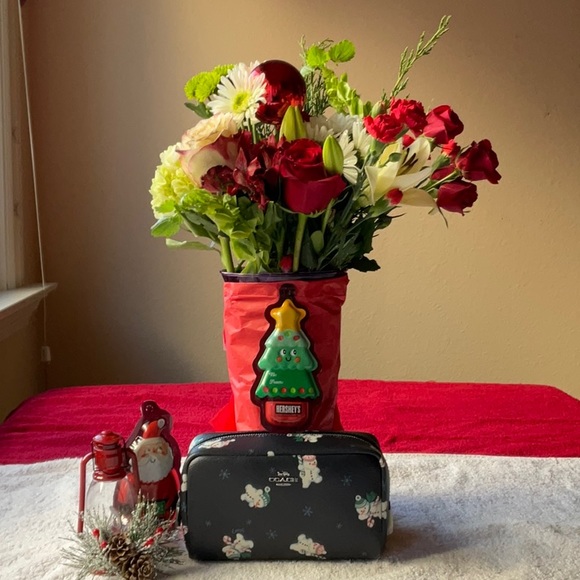 ☃️ COACH BOXY COSMETIC CASE WITH SNOWMAN PRINT ☃️ - Picture 6 of 16